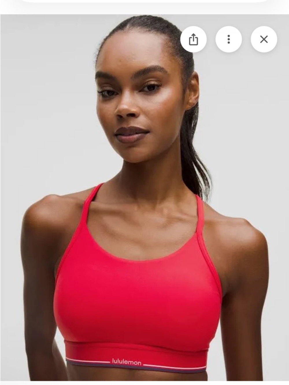 lululemon athletica Flow Y Sports Bra — Bright Red